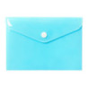 Teczka kopertowa na dokumenty A6 na zatrzask PP pastelowy niebieski TKP-A6-02 BIURFOL