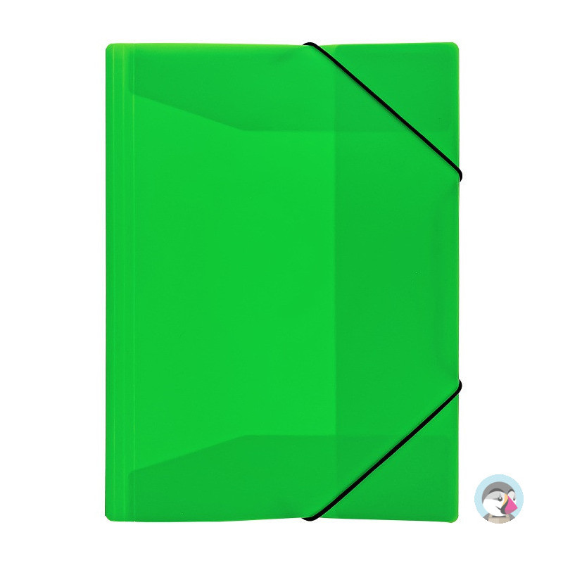 Teczka z gumką A4 PP neon zielony TG-NEON-A4-03 BIURFOL