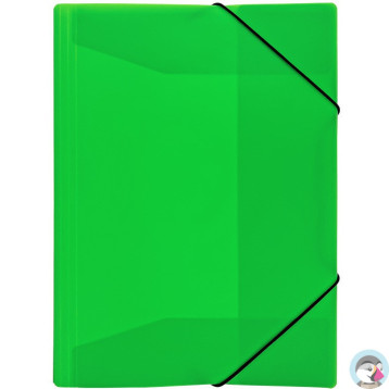 Teczka z gumką A4 PP neon zielony TG-NEON-A4-03 BIURFOL