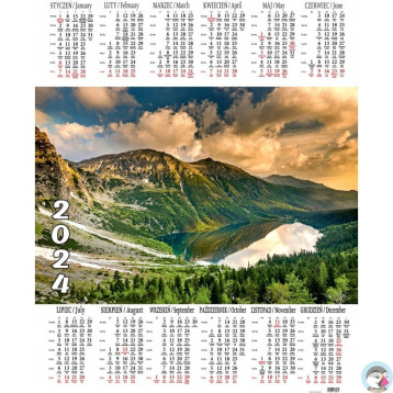 Kalendarz jednoplanszowy P1 MORSKIE OKO BESKIDY