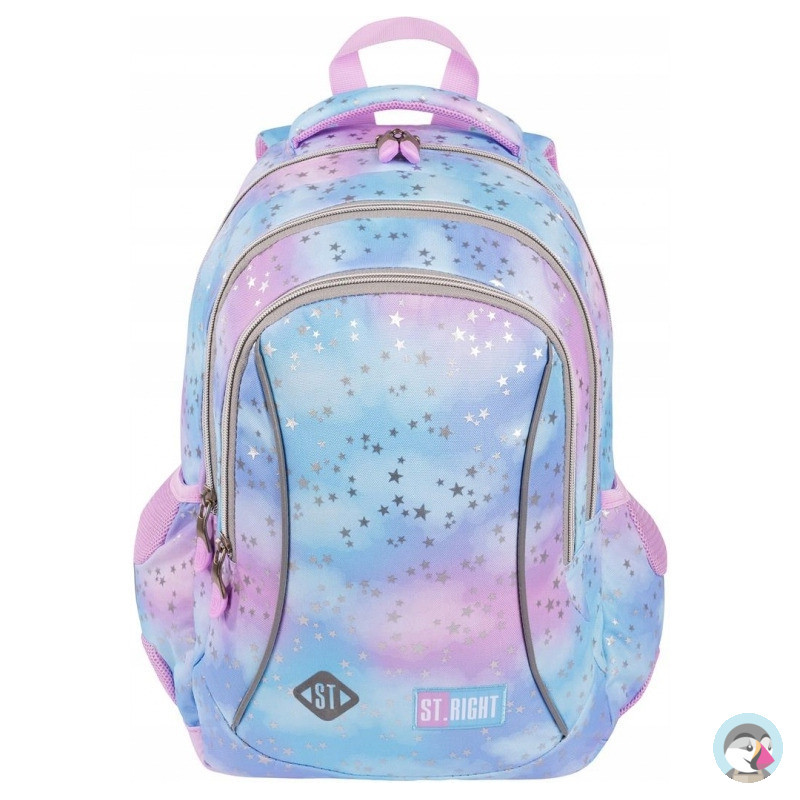 Plecak szkolny 3-komorowy Tornister dla dziewczynki Pastel Stars BP-26 ST.RIGHT St.Majewski