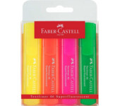 Zakreślacz 1546 fluo 4 kolory etui 154604 FC FABER CASTELL