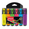 Zakreślacz FLUO PEPS mix kolorów 6szt etui z zawieszką 742557 MAPED