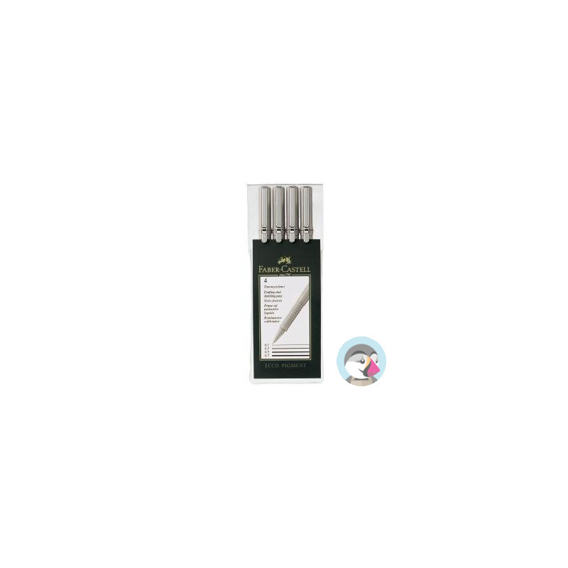 Cienkopis ECCO PIGMENT 4szt. 0,1  0,3  0,5  0,7 FC166004 FABER CASTEL