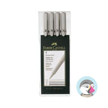 Cienkopis ECCO PIGMENT 4szt. 0,1  0,3  0,5  0,7 FC166004 FABER CASTEL