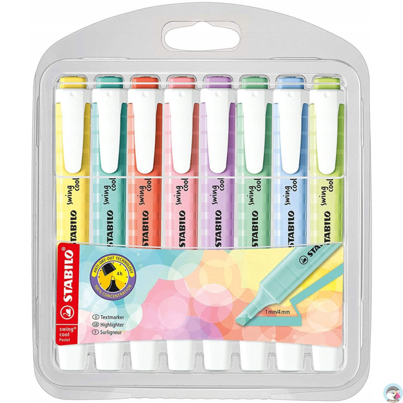 Zakreślacz STABILO swing cool pastel 8 szt. etui 275/8-08-1