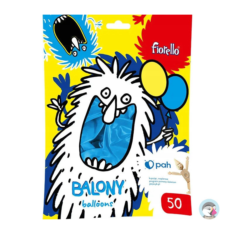 Balony metalizowane niebieskie 12` (50szt.) FIORELLO 170-2653