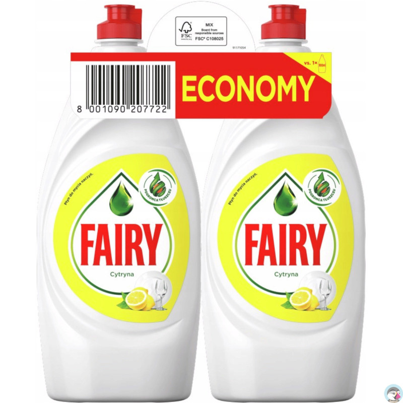 Płyn do naczyń FAIRY 900ml (2 sztuki) Cytryna