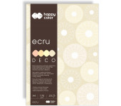 Blok z papierem barwionym A4 20k 170g 4 kolory DECO ECRU HA 3717 2030-092 HAPPY COLOR