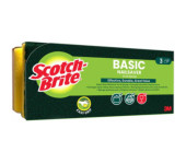 Gąbka do zmywania SCOTCH-BRITE Basic profilowany (3szt.) żółto-zielony 3M-68060502018