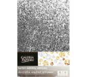 Karton ozdobny cekinowy A4 srebrny 210g. (5ark.) 208505 Galeria Papieru