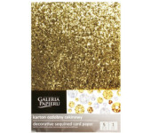Karton ozdobny cekinowy A4 złoty 210g. (5ark.) 208506 Galeria Papieru