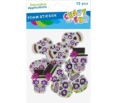 Naklejki piankowe Meksykańskie czaszki 12szt. 572692 CRAFT WITH FUN