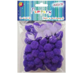 Pompony POM-405 fioletowe 2cm op.60szt. ALIGA