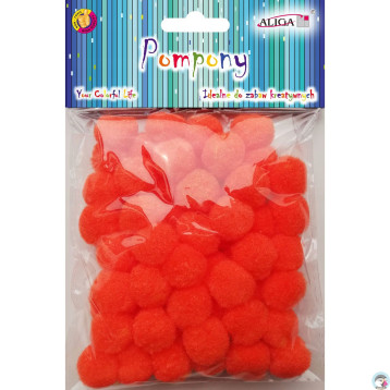 Pompony POM-407 pomarańczowe 2cm op.60szt. ALIGA Pompony POM-407 pomarańczowe 2cm op.60szt. ALIGA