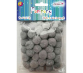 Pompony POM-411 szary 2cm op.60szt. ALIGA