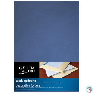 Teczka ozdobna ofertowa W1 metalizowana granatowa (10szt.) 220615 ARGO