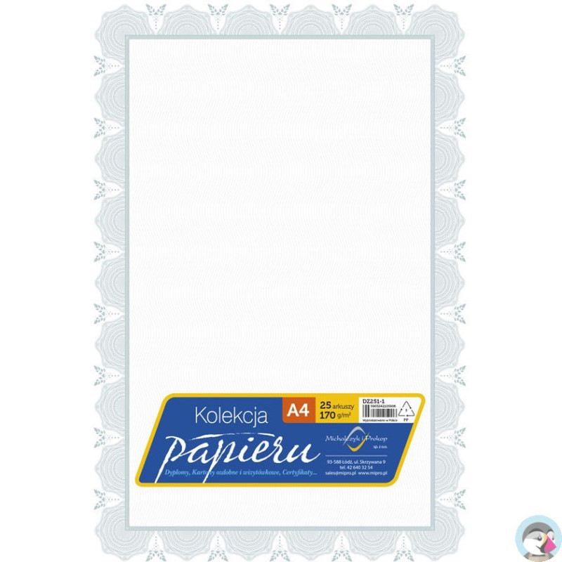 Dyplom certyfikat 170g (25 arkuszy) DZ251-1 MICHALCZYK I PROKOP