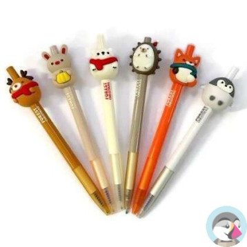 Długopis ścieralny automatyczny Flexi Abra Kolori Klik Christmas Forest niebieski TT8825 Penmate