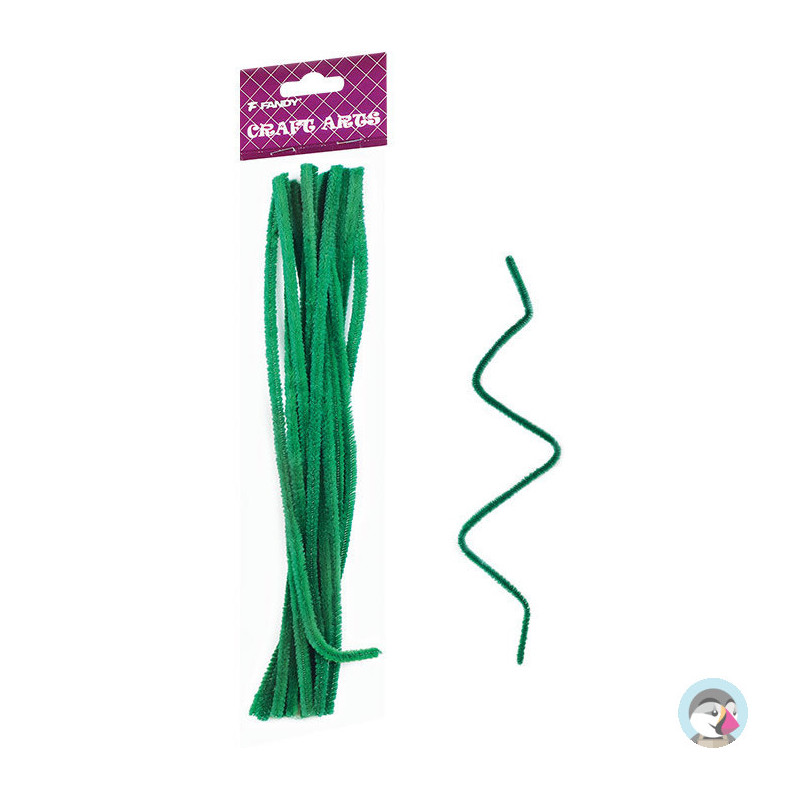 Druciki kreatywne zielone 6mm, dł.30cm (15) FANDY 170-2547
