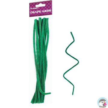 Druciki kreatywne zielone 6mm, dł.30cm (15) FANDY 170-2547