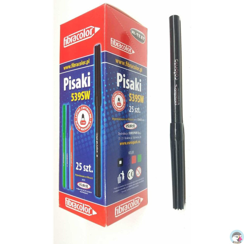 Flamastry FIBRACOLOR 539 (25) czarne