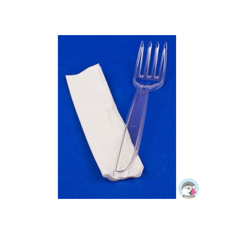 Widelec plastikowy wielorazowy przezroczysty (opakowanie 50szt)