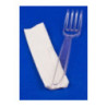 Widelec plastikowy wielorazowy przezroczysty (opakowanie 50szt)