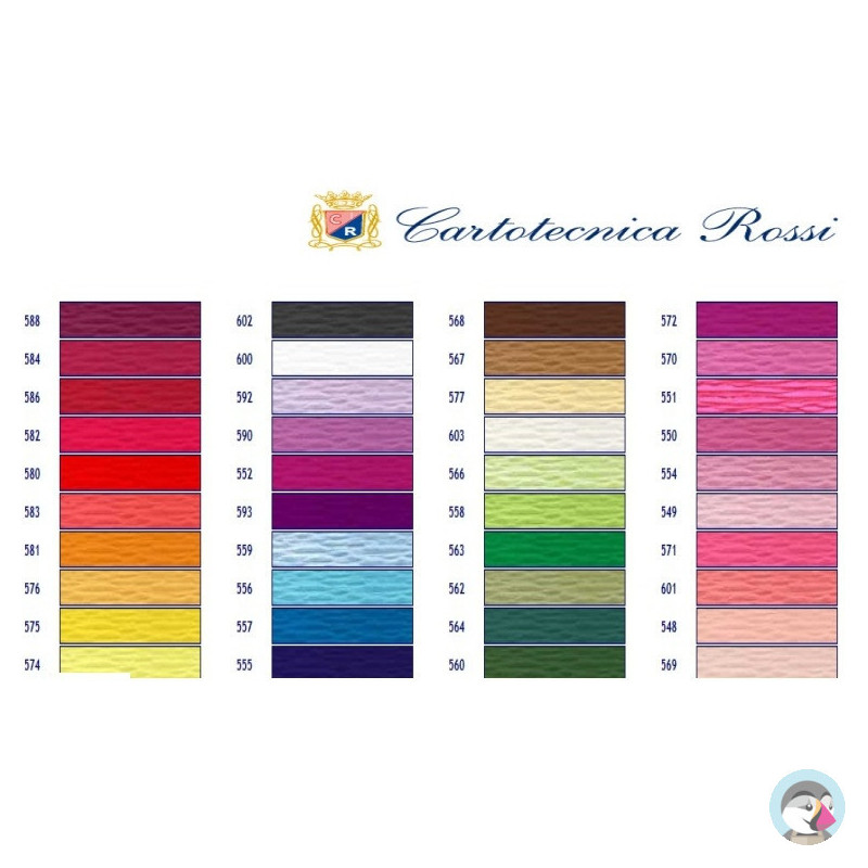 Bibuła karbowana, włoska gruba 180g bordowa 584 Cartotecnica Rossi