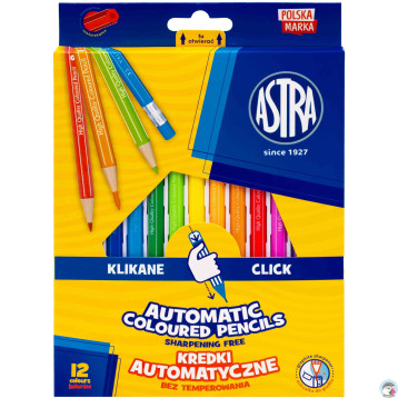 Kredki automatyczne bez temperowania ASTRA-12 kolorów 312025005
