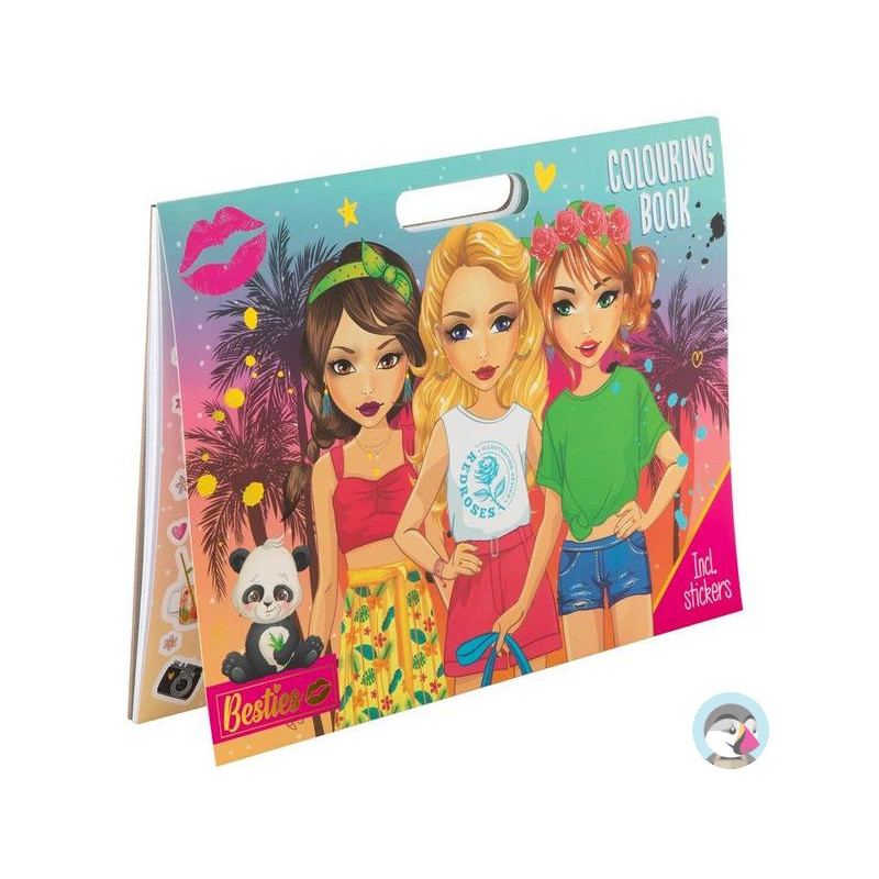 Kolorowanka Moda + naklejki 140004 BESTIES