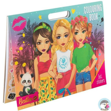 Kolorowanka Moda + naklejki 140004 BESTIES