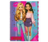 Książka projektowanie mody z naklejkami i szablonami fioletowa 140056/1 BESTIES