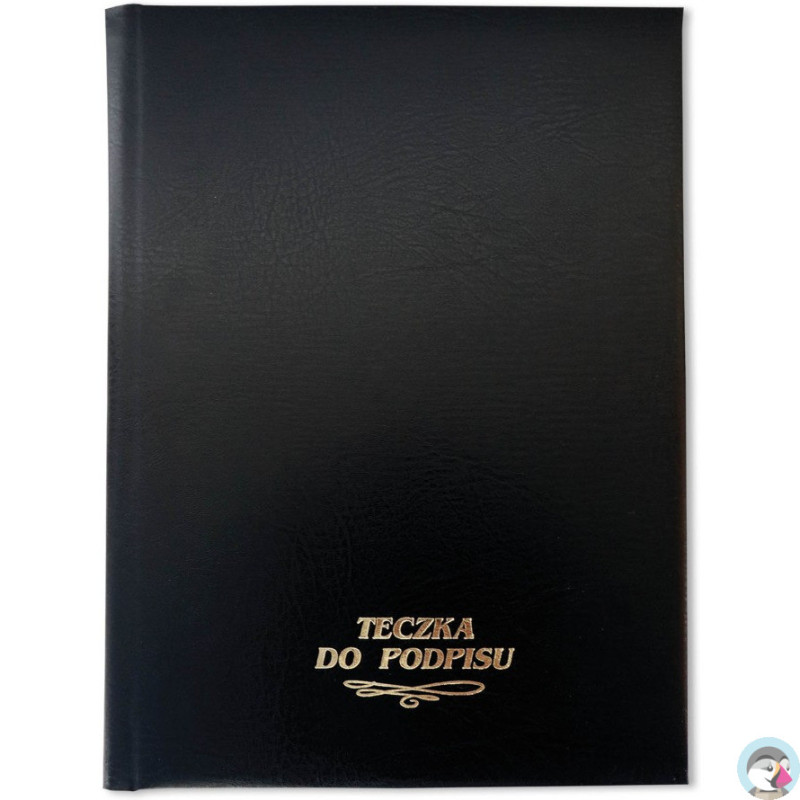 Teczka do podpisu 10k, grzbiet kryty z gąbką czarna 1824-920-023 WARTA
