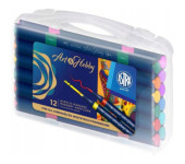 Markery akrylowe dwustronne trójkątne ASTRA Art&Hobby 12szt. walizka 207025002