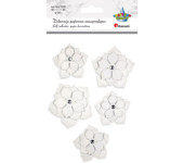 Naklejki papierowe kwiaty 44x44mm 5szt. 507976 TITANUM