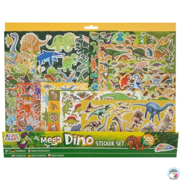 Mega zestaw naklejek dino 500szt. 100081 MOXY