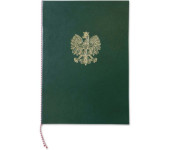 Okładka na dyplom z orłem -zielona WARTA A 339-077