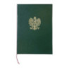 Okładka na dyplom z orłem -zielona WARTA A 339-077