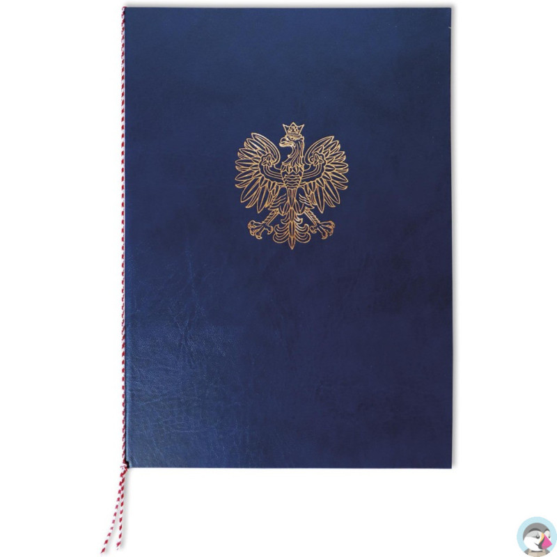 Okładka na dyplom z orłem granatowa 339-076 WARTA