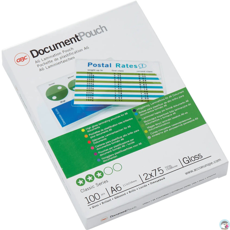 Folia do laminacji GBC Pouch A6 75Mic 100szt. 3743152