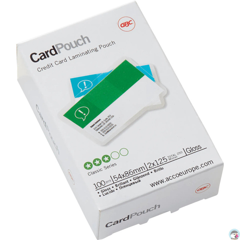 Folia do laminacji GBC Card 125 mic. białe 3740300