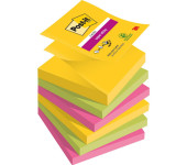Bloczek samoprzylepny 76x76mm 90k mix kolorów (6szt) POST-IT Z-NOTES CARNIVAL Super Sticky 3M