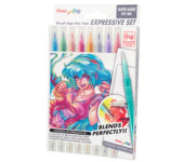 Pisak BRUSH SIGN PEN TWIN MANGA kpl.8szt. SESW30C-ST8MGPL PENTEL