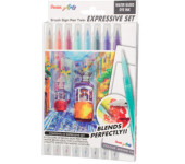 Pisak BRUSH SIGN PEN TWIN LANDSCAPE kpl. 8szt. SESW30C-8LS PENTEL
