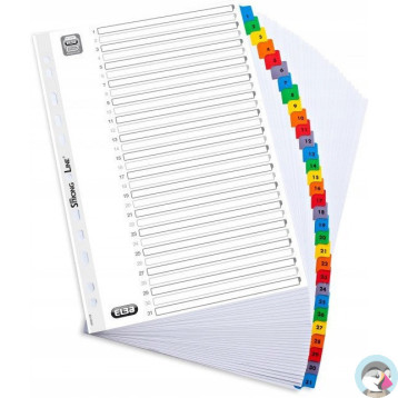 Przekładki kartonowe A4 MYLAR 1-31 numeryczne wzmocnione 100204620 OXFORD