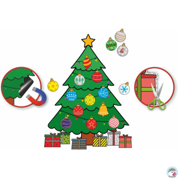 Choinka magnetyczna BOMBKI zestaw kreatywny ZK-CHM-01 BIURFOL