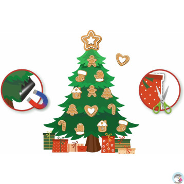 Choinka magnetyczna PIERNIKI zestaw kreatywny ZK-CHM-02 BIURFOL