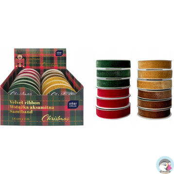 Wstążka aksamitna 3m Christmas INTERDRUK