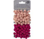 Zestaw pomponów na taśmie 2x1,5m Satin Gold INTERDRUK